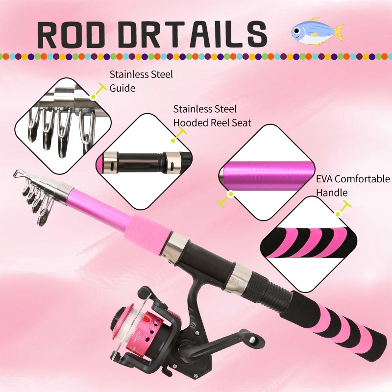 Kids Adult Beginner Fishing Ro - Fishing Rod Combo ulasan dan harga