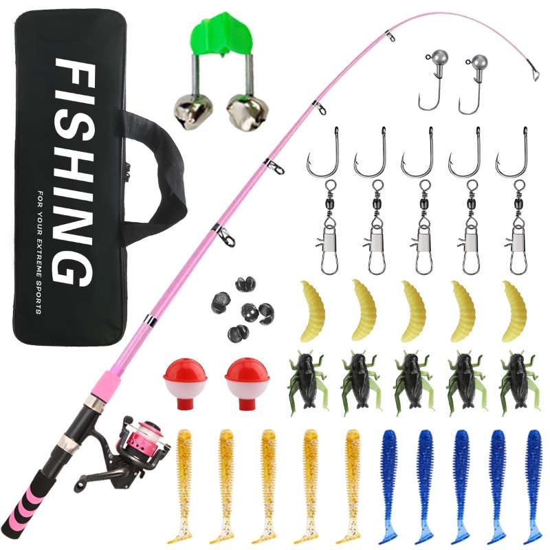 Kids Adult Beginner Fishing Ro - Fishing Rod Combo ulasan dan harga